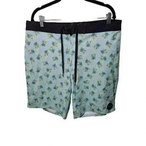 RVCA Board Shorts Mens Size 34 Drawstring Swim Trunks Pineapples Pineapple 🍍